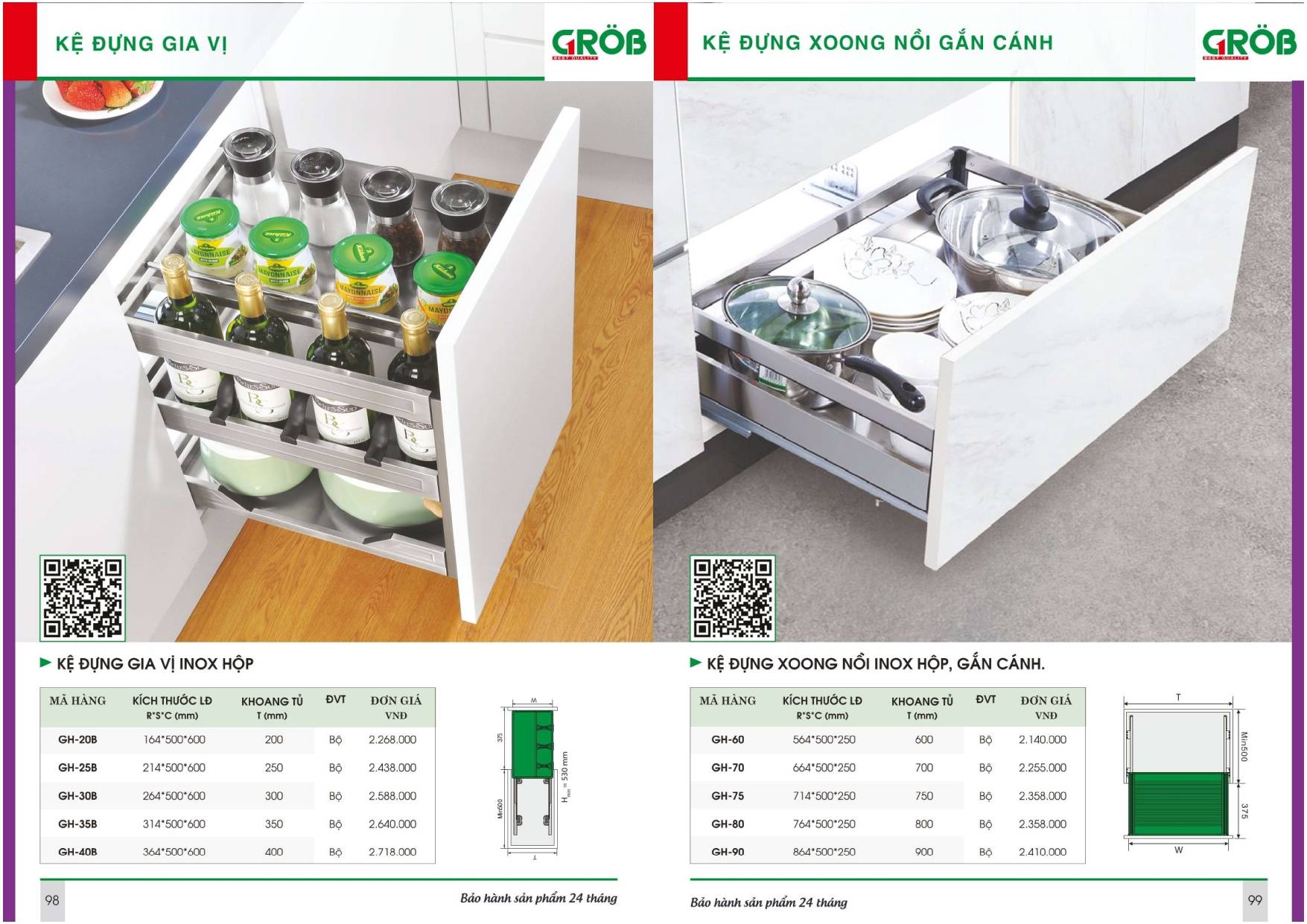 Thiết bị nhà bếp GROB Catalogue và Bảng giá mới nhất /Page 49